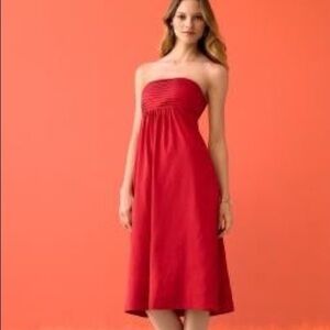 Banana Republic Strapless Red Dress
